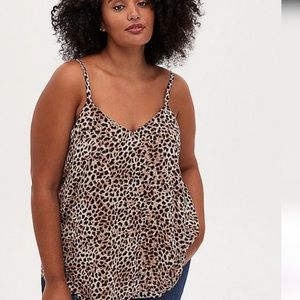 Torrid leopard print adjustable cami